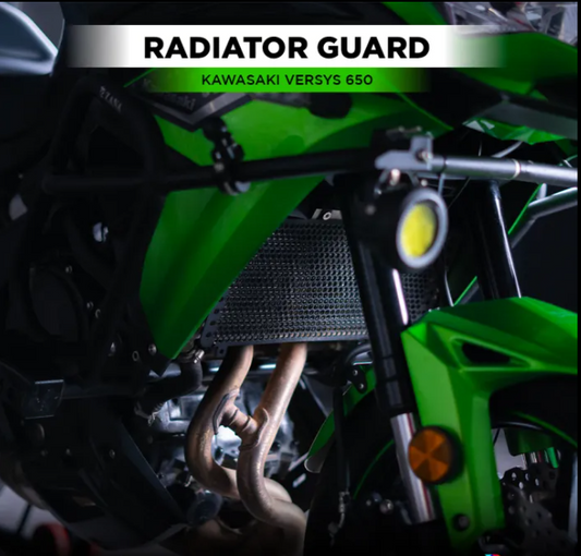 ZANA RADIATOR GUARD(GRILL) BLACK HONEY COMB FOR KAWASAKI VERSYS 650 - AH Helmets