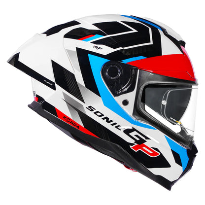 Korda Sonic GP Flash W/P Helmet- Gloss Blue(White Red)