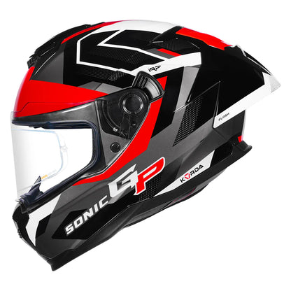 Korda Sonic GP Flash W/P Helmet - Gloss Red (White)