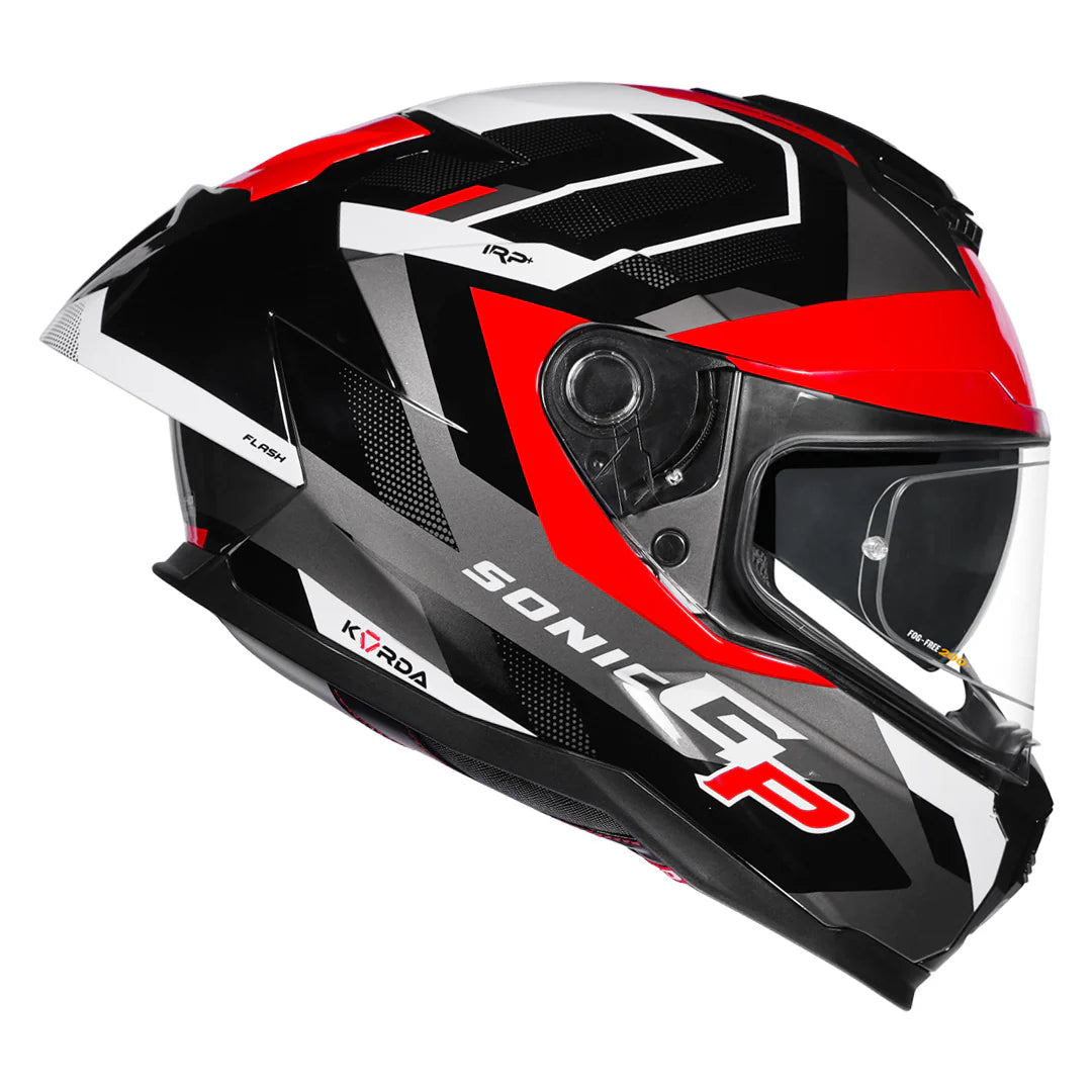 Korda Sonic GP Flash W/P Helmet - Gloss Red (White)