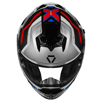 KORDA SONIC GP SPI-D GLOSS WHITE BLUE W/V HELMET- FREE SMOKE VISOR