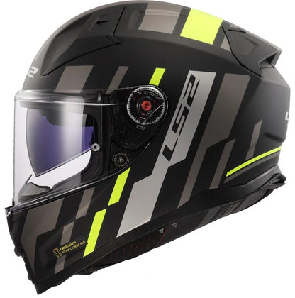 LS2 FF811 Vector II Tron Matt Black Hi Viz Yellow Helmet - AH Helmets