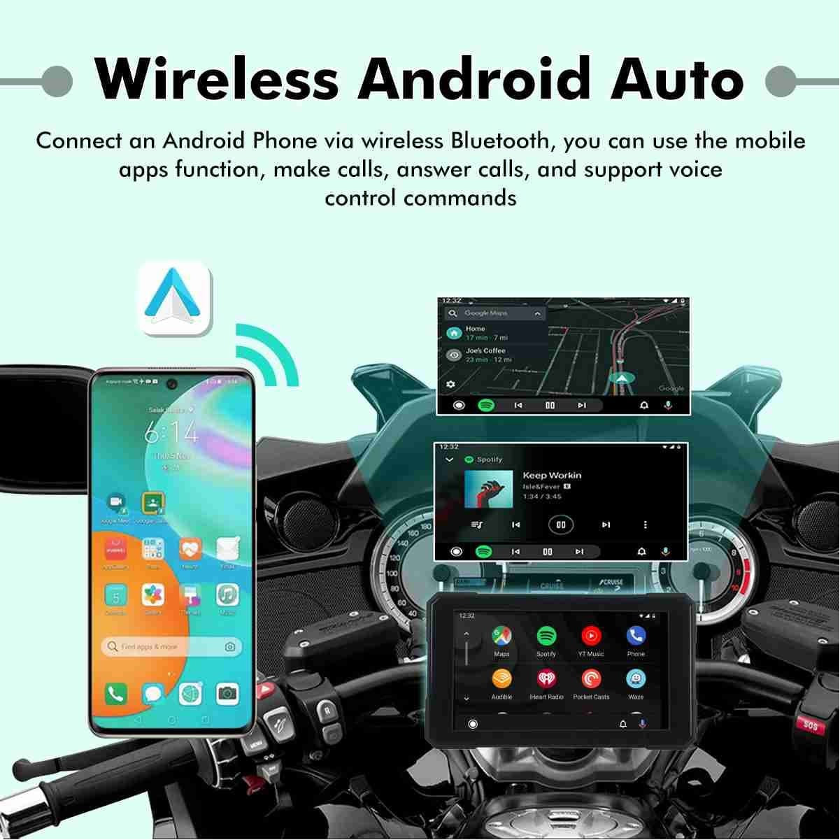 Simtac motorcycle GPS CarPlay & Android Auto system – M3