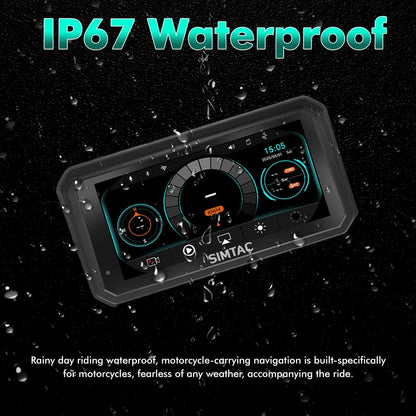 Simtac Quick Detachable Motorcycle GPS with CarPlay & Android Auto – M8DT