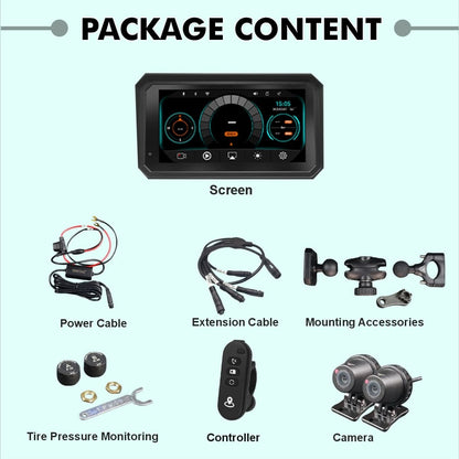 Simtac Quick Detachable Motorcycle GPS with CarPlay & Android Auto – M8DT