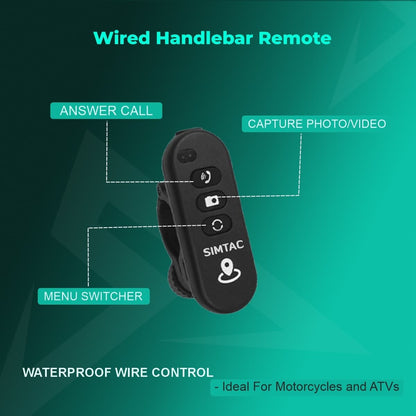 Simtac Quick Detachable Motorcycle GPS with CarPlay & Android Auto – M8DT