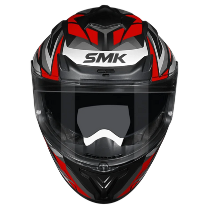SMK Typhoon Rival Gloss Black Grey Red Helmet(GL263) ECE 22-06