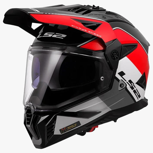 LS2 MX436 Pioneer II Rally Gloss White Red Helmet - 06