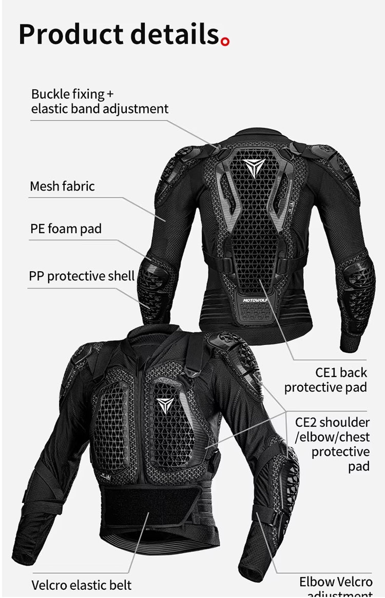 Motowolf Full Body Protection Armour - AH Helmets