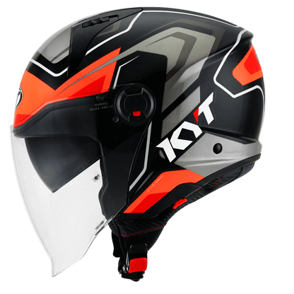 KYT D-City OVERTECH BLACK ORANGE FLUO HELMETS