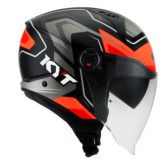 KYT D-City OVERTECH BLACK ORANGE FLUO HELMETS