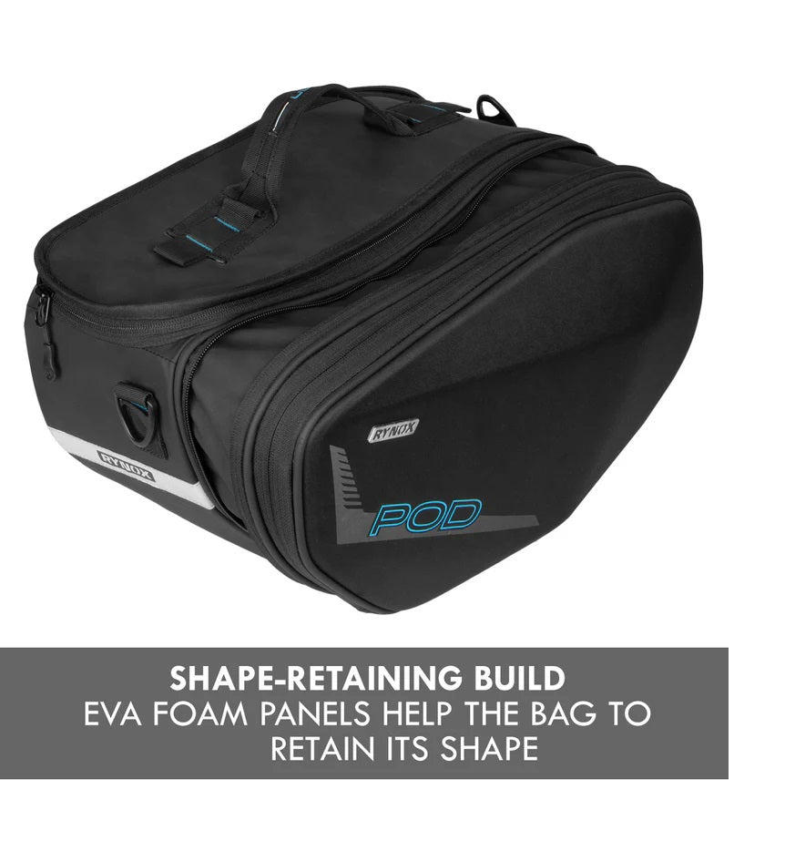 RYNOX POD SADDLEBAGS 52L- STORMPROOF - AH Helmets