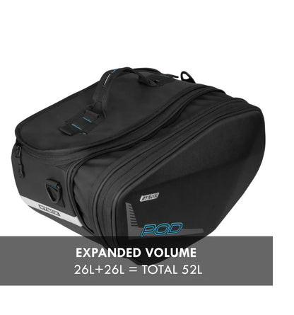 RYNOX POD SADDLEBAGS 52L- STORMPROOF - AH Helmets