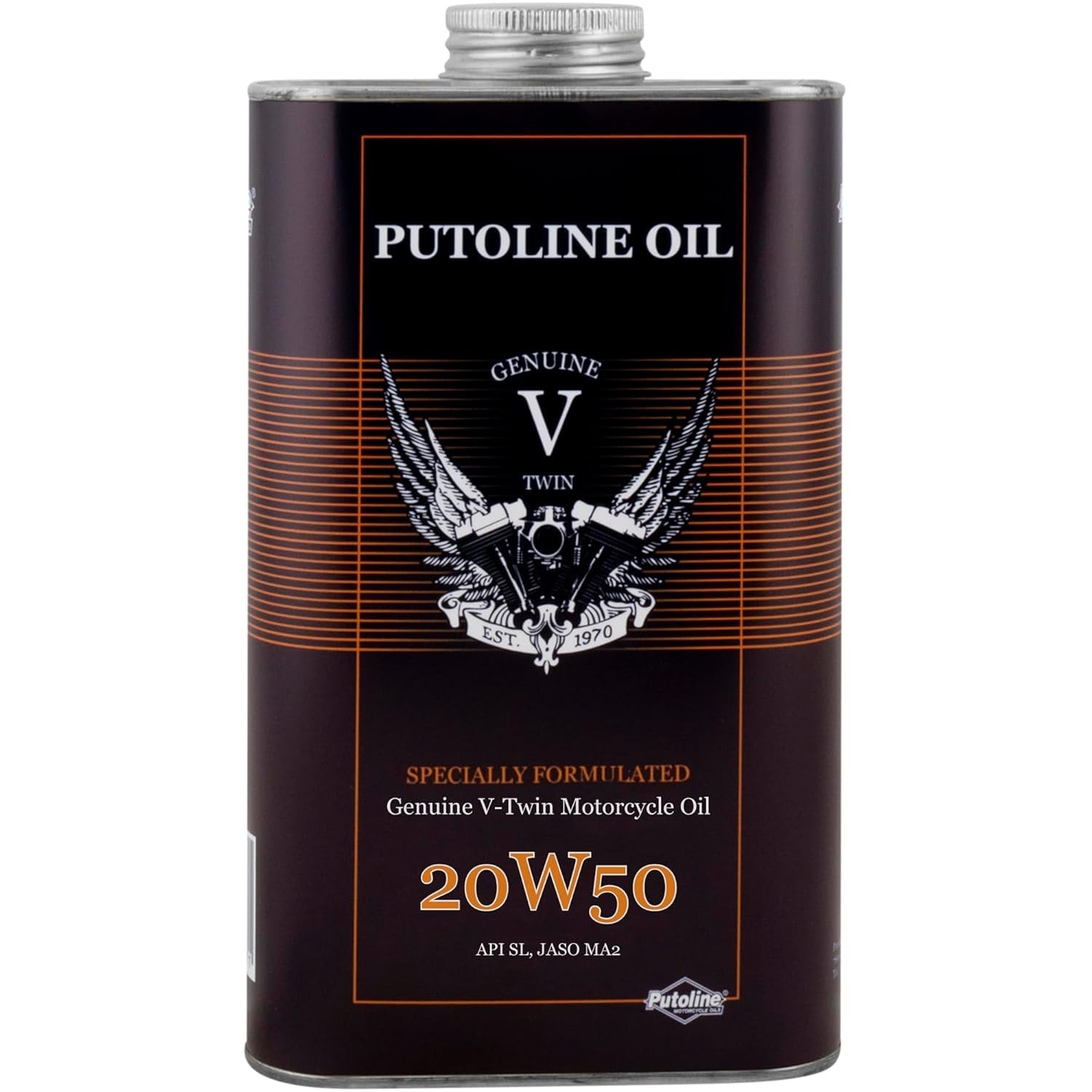 PUTOLINE GENUINE V-TWIN MOTORCYCLE OIL 20W50 (1Ltr) - AH Helmets