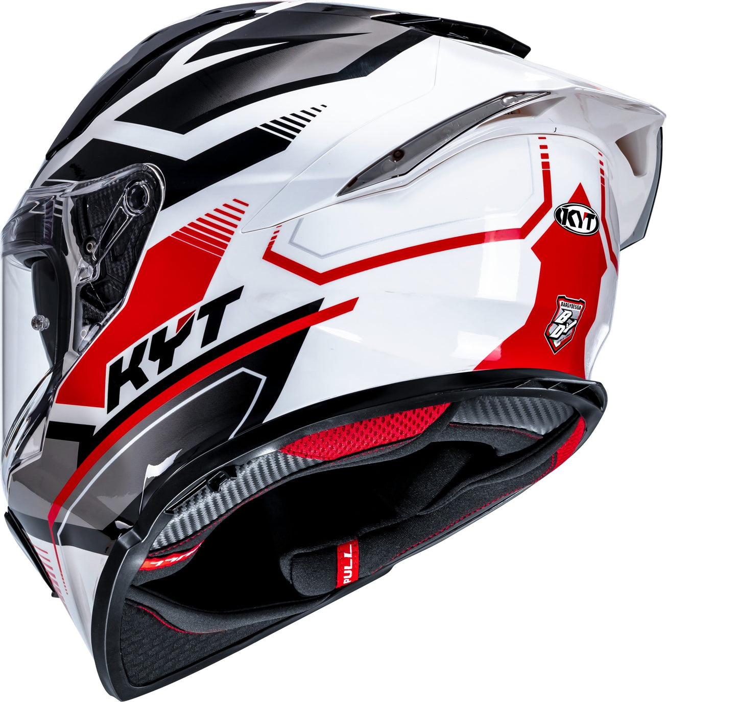 KYT R2R Pro Parsec White Red Helmet