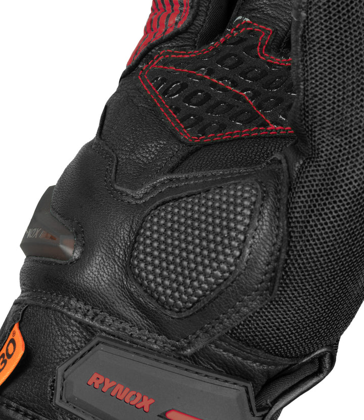 Rynox Tornado Pro 4 Gloves - Carbon Edition Black Red