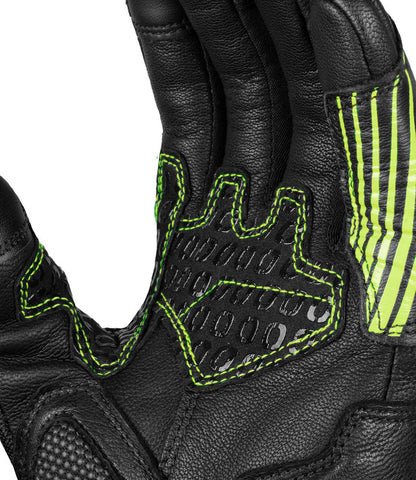Rynox Tornado Pro 4 Gloves - Carbon Edition Hiviz Green