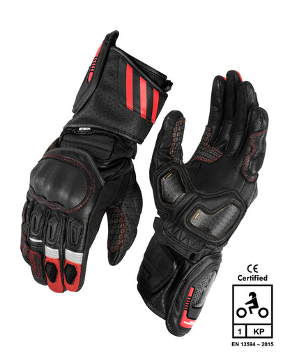 Rynox Storm Evo 3 Red Gloves - AH Helmets