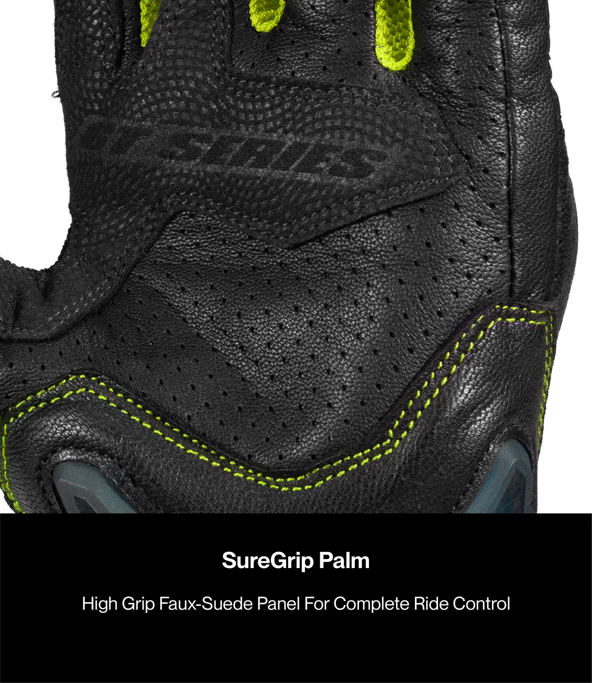 Rynox AIR GT 2 GLOVES BLACK - HI VIZ GREEN