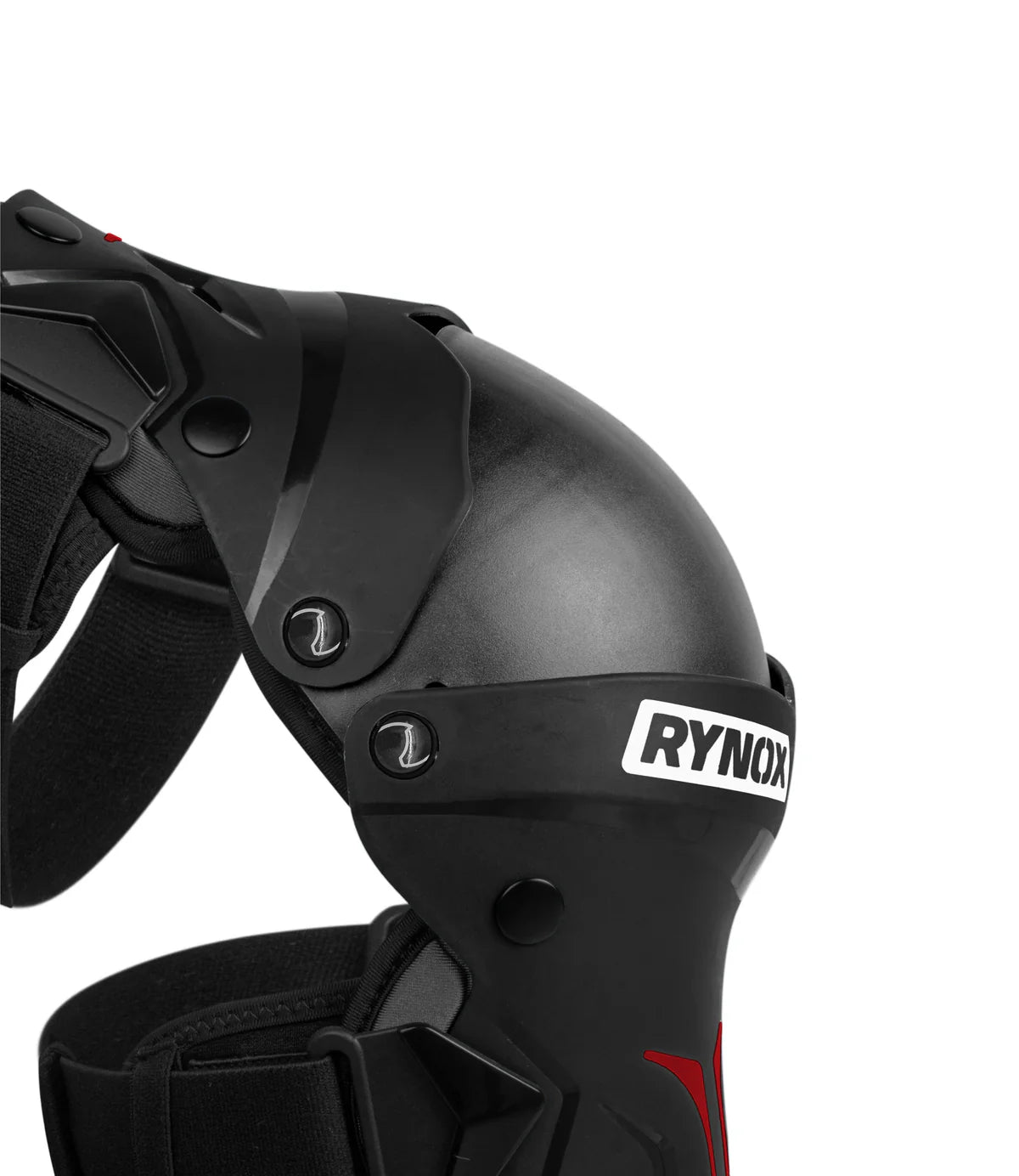 Rynox Bastion Bionic Knee Guards (Black Red) - AH Helmets