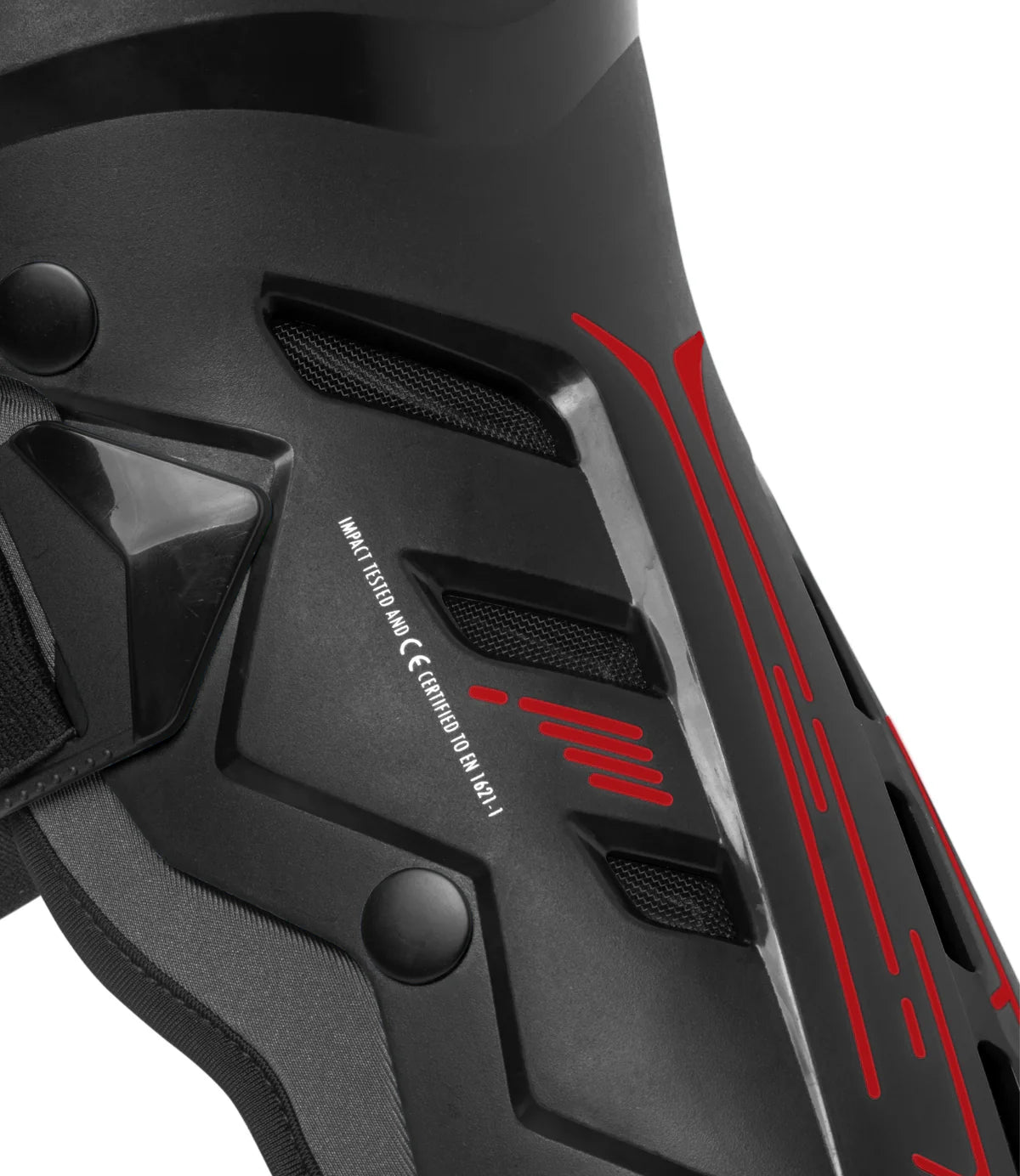 Rynox Bastion Bionic Knee Guards (Black Red) - AH Helmets