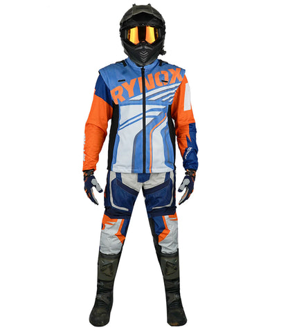 Rynox Switchback Neo Offroad Jersey Hi-Viz Orange Blue - AH Helmets