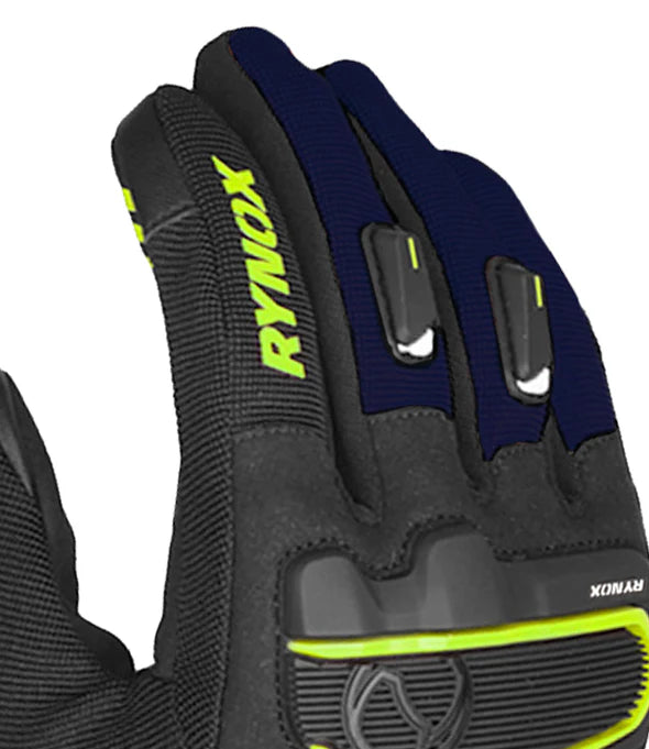 Rynox Helium GT 2 Black-Hi Viz Green Gloves - AH Helmets