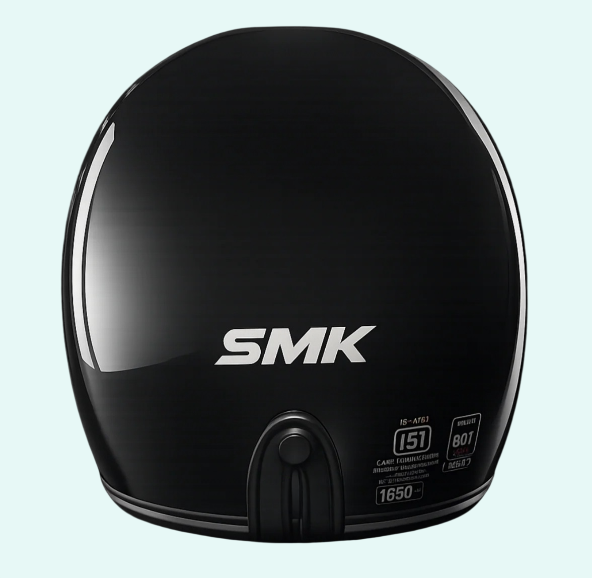 SMK Retro Unicolor Solid Matt Black With Tinted Visor (MA220)