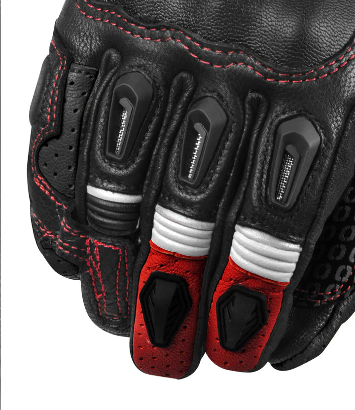 Rynox Storm Evo 3 Red Gloves - AH Helmets