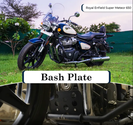 ZANA BASH PLATE (ALUMINIUM BLACK) FOR SUPER METEOR 650 - AH Helmets