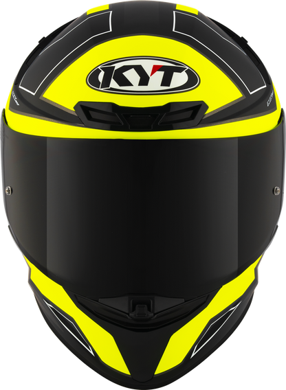 KYT TT Revo Electron Matt Black Yellow Helmet - AH Helmets