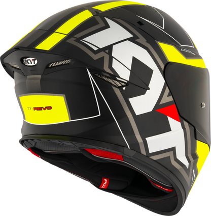 KYT TT Revo Electron Matt Black Yellow Helmet - AH Helmets