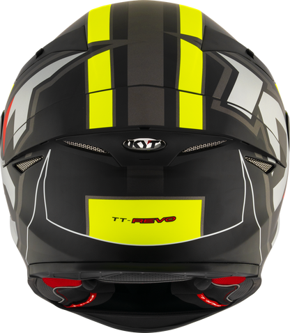 KYT TT Revo Electron Matt Black Yellow Helmet - AH Helmets