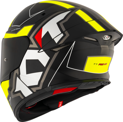 KYT TT Revo Electron Matt Black Yellow Helmet - AH Helmets