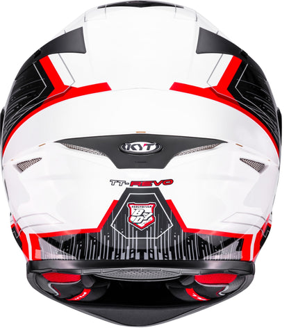 KYT TT REVO SPEEDING WHITE RED HELMET