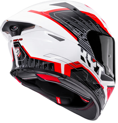 KYT TT REVO SPEEDING WHITE RED HELMET