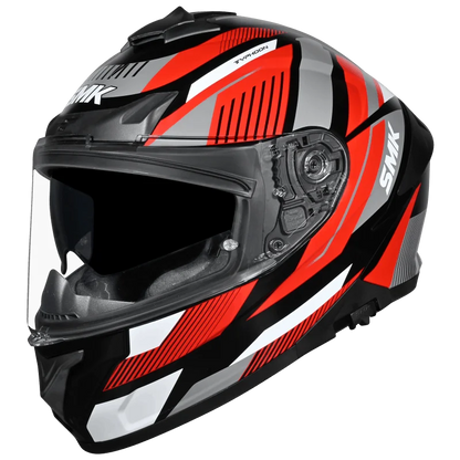 SMK Typhoon Sparko Gloss Grey Red Black(GL236) Helmet ECE 22-06