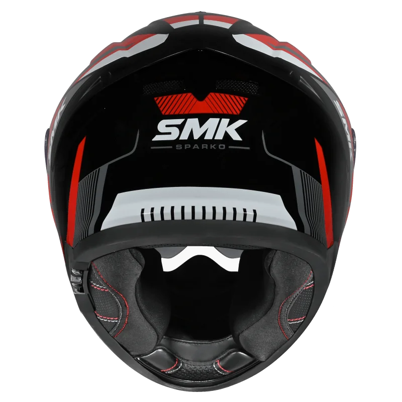 SMK Typhoon Sparko Gloss Grey Red Black(GL236) Helmet ECE 22-06