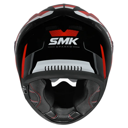 SMK Typhoon Sparko Gloss Grey Red Black(GL236) Helmet ECE 22-06