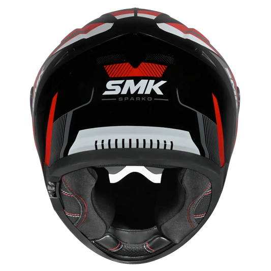 SMK Typhoon Sparko Gloss Grey Red Black(GL236) Helmet ECE 22-06