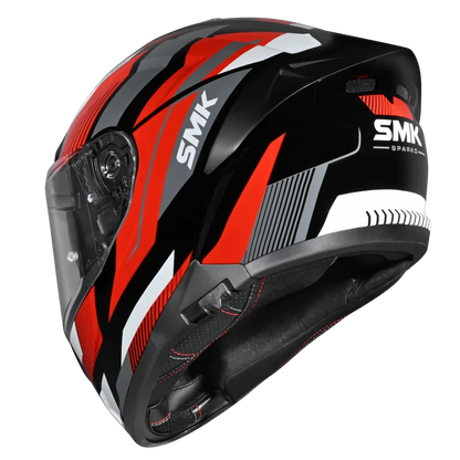SMK Typhoon Sparko Gloss Grey Red Black(GL236) Helmet ECE 22-06