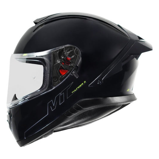 MT Thunder3 Pro Solid Gloss Black Helmet - AH Helmets