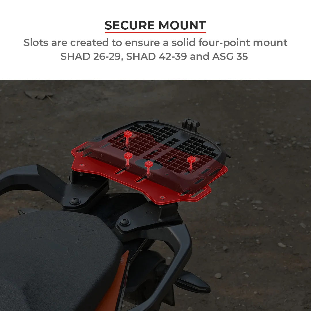 VIATERRA TOP BOX ADAPTER PLATE FOR KTM ADVENTURE 250/390 (2020-2024) - AH Helmets