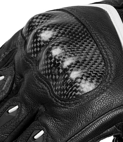 Rynox Tornado Pro 4 Gloves - Carbon Edition Black White