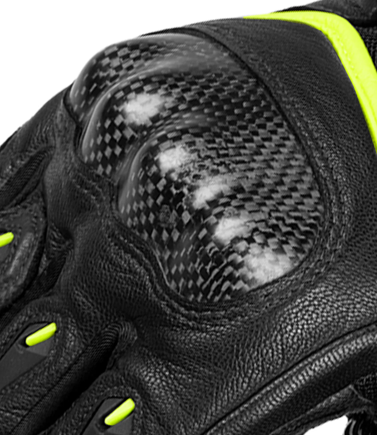 Rynox Tornado Pro 4 Gloves - Carbon Edition Hiviz Green