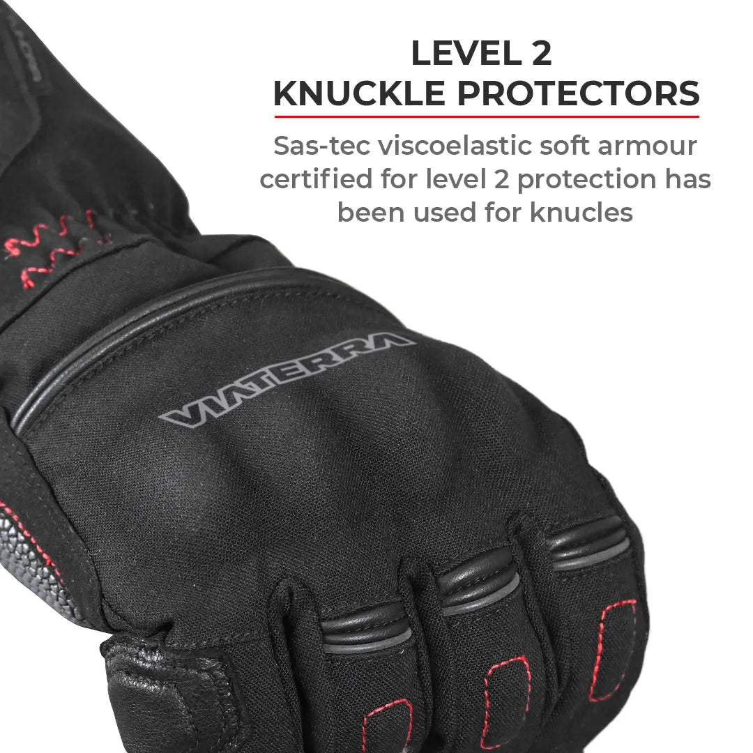 ViaTerra Tundra – Waterproof Black Gloves - AH Helmets