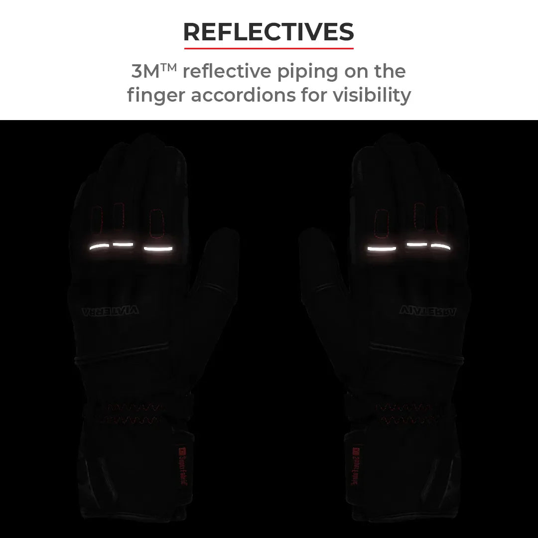 ViaTerra Tundra – Waterproof Black Gloves - AH Helmets