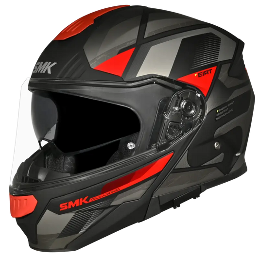 SMK Gullwing Venture Gloss Black Grey Red (GL263) Helmet