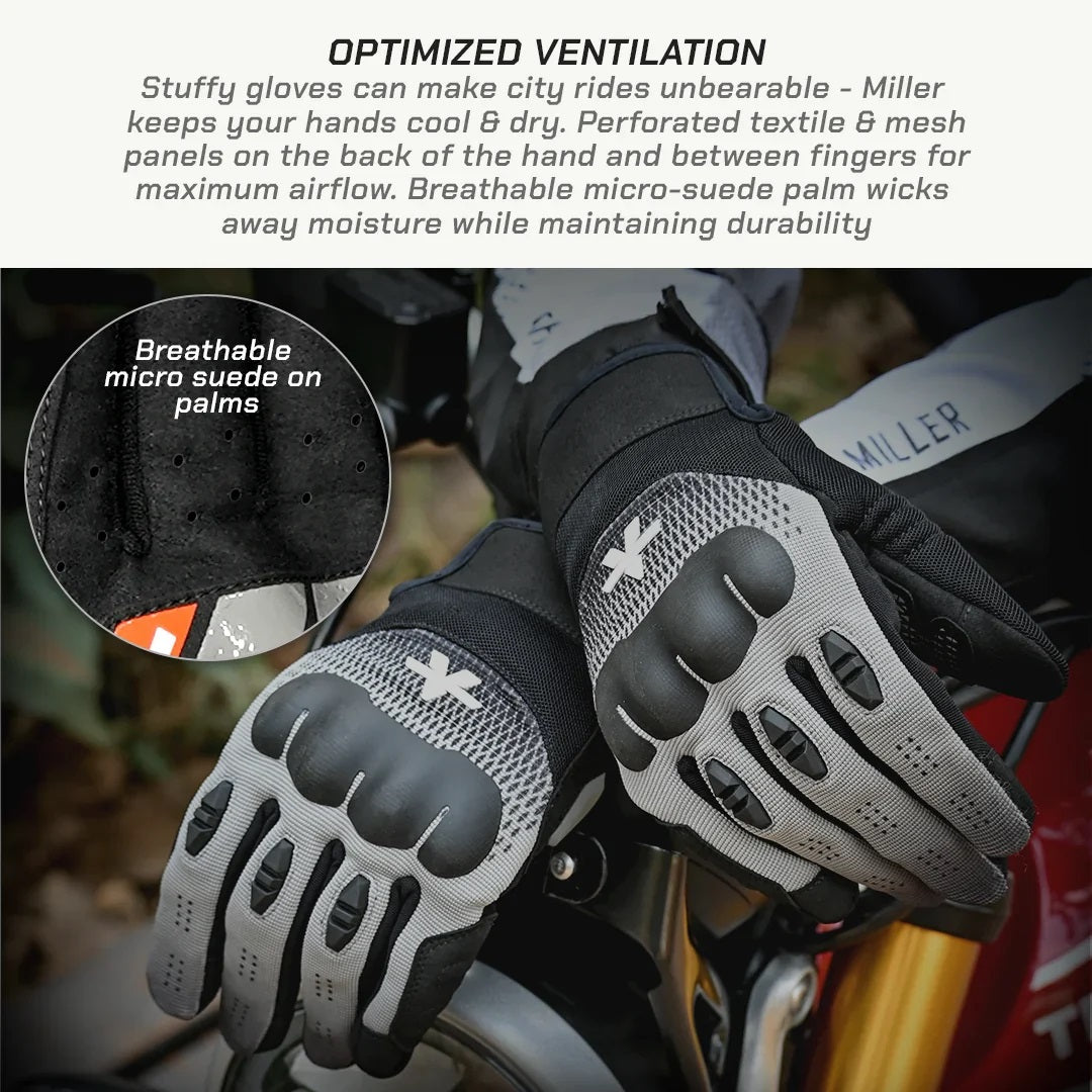 ViaTerra Miller Urban Riding Gloves-Black