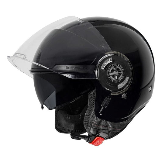 MT Viale Solid Gloss Black Helmet - AH Helmets